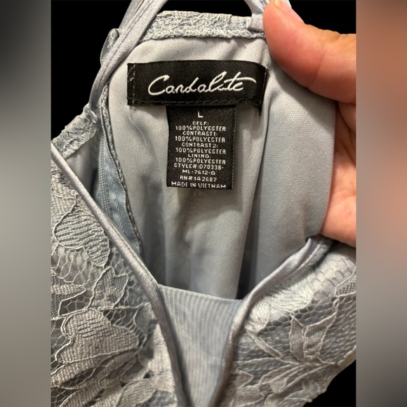 Candalite Gray Lace Dress with strands - Picture 3 of 5